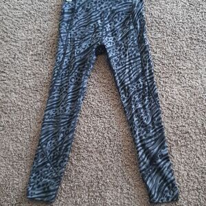 Pink Sport Animal Print Gray Black Workout Leggings SP